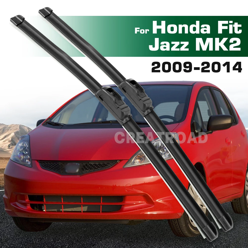 For Honda Fit Jazz MK2 2009-2014 2010 2011 2012 2013 Wiper Front Wiper Blades Windshield Windscreen Window Brush 26"+14"