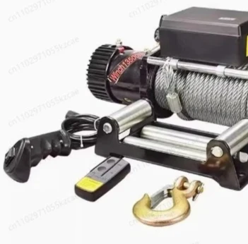 3500LBS 12V/24V Electric Off-Road Winch - Vehicle-Mounted Self-Rescue Crane for 4x4 Trucks & SUVs Recovery