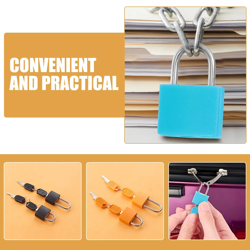 4 Pcs Backpack Lock Bulk Locks Keyed Padlock for Gym Locker Padlocks Travel
