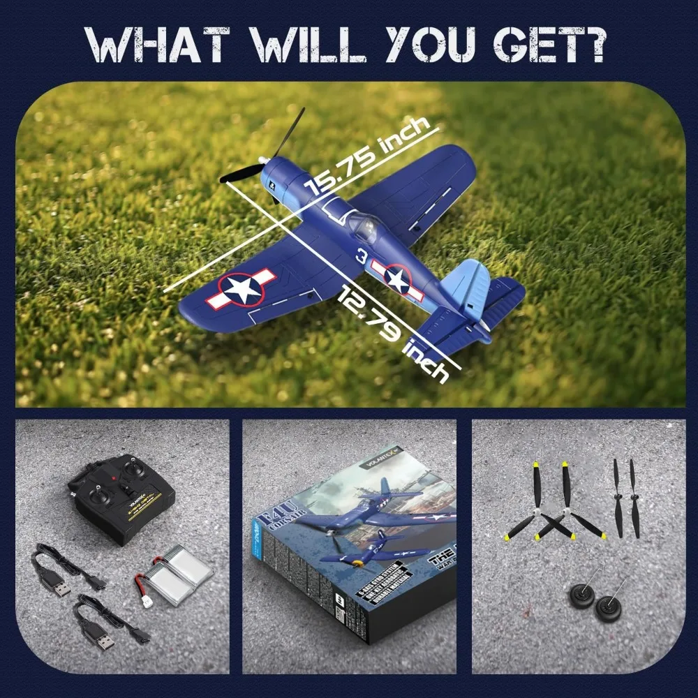 성인 조종사를 위한 3가지 모드와 XPilot 안정화 기능을 갖춘 4채널 원격 제어 F4U 코르세어 비행기