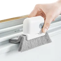 2 in 1 Groove Cleaning Tool Window Frame Door Groove Cleaning Brush Sliding Door Track Cleaning Tools Hand-held Crevice Cleaner