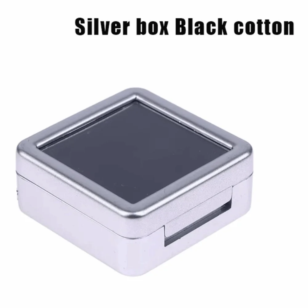 Showcase Transparent Rhinestone Jar Box Flip Lid Acrylic Crystal Display Case White Black Jewelry Show Storage