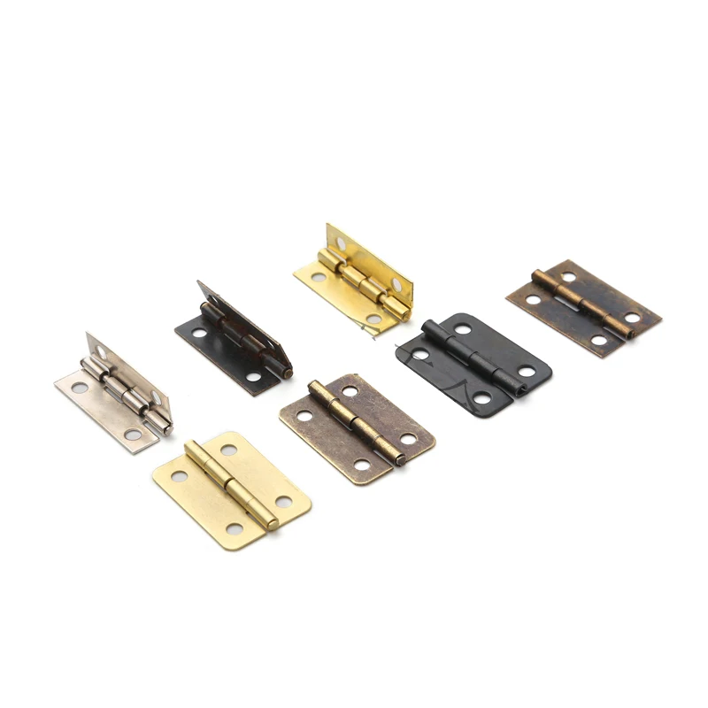 

10PCS Antique Bronze/Silver/Gold Cabinet Hinge Jewelry Wood Boxes Luggage Furniture Connectors Hinges For Decoration Hardware