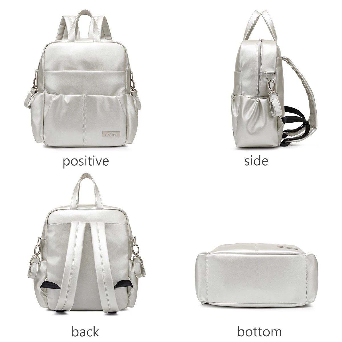 حقيبة حفاضات لحديثي الولادة ، سعة كبيرة ، مقاومة للماء ، صلبة ، بحزامتين ، تصميم جديد #2