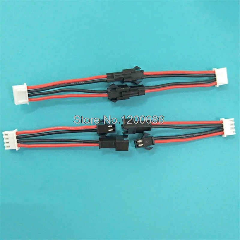 

20CM XH2.54 4Pin SM2.54 SM 2P 22AWG SM-2P female black red terminal connector