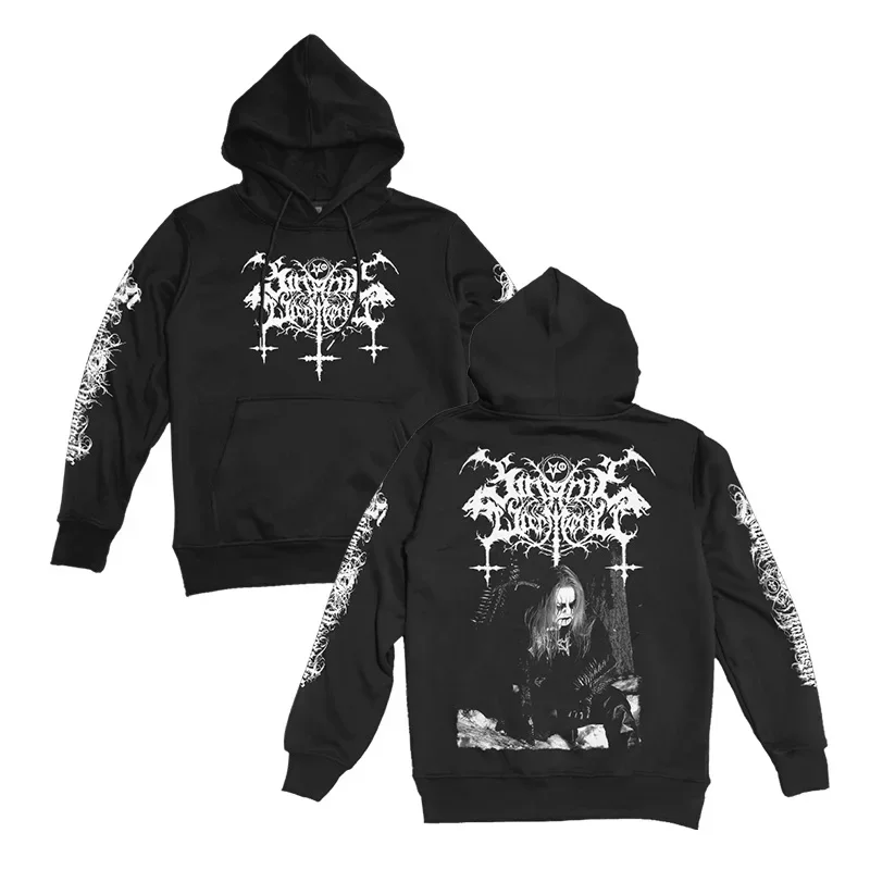 Satanic Warmaster Black Heavy Metal Hoodies para homens e mulheres, manga comprida Hoody Tops, Harajuku Streetwear, roupas com capuz Hip Hop