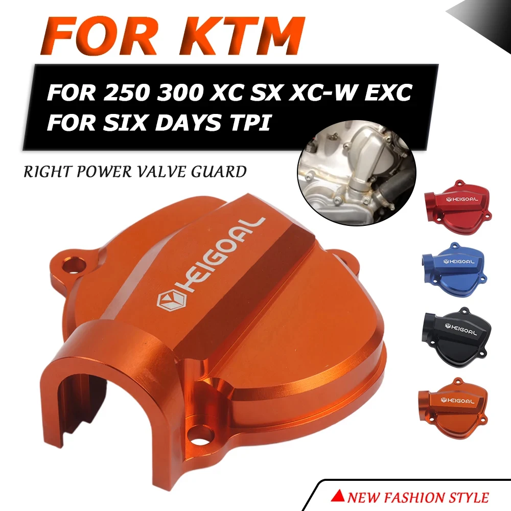 Motorcycle Accessories Right Power Valve Cover Guard Protector For KTM EXC XC SX XC-W Six Days TPI 250 300 2009 - 2022 2021 2020