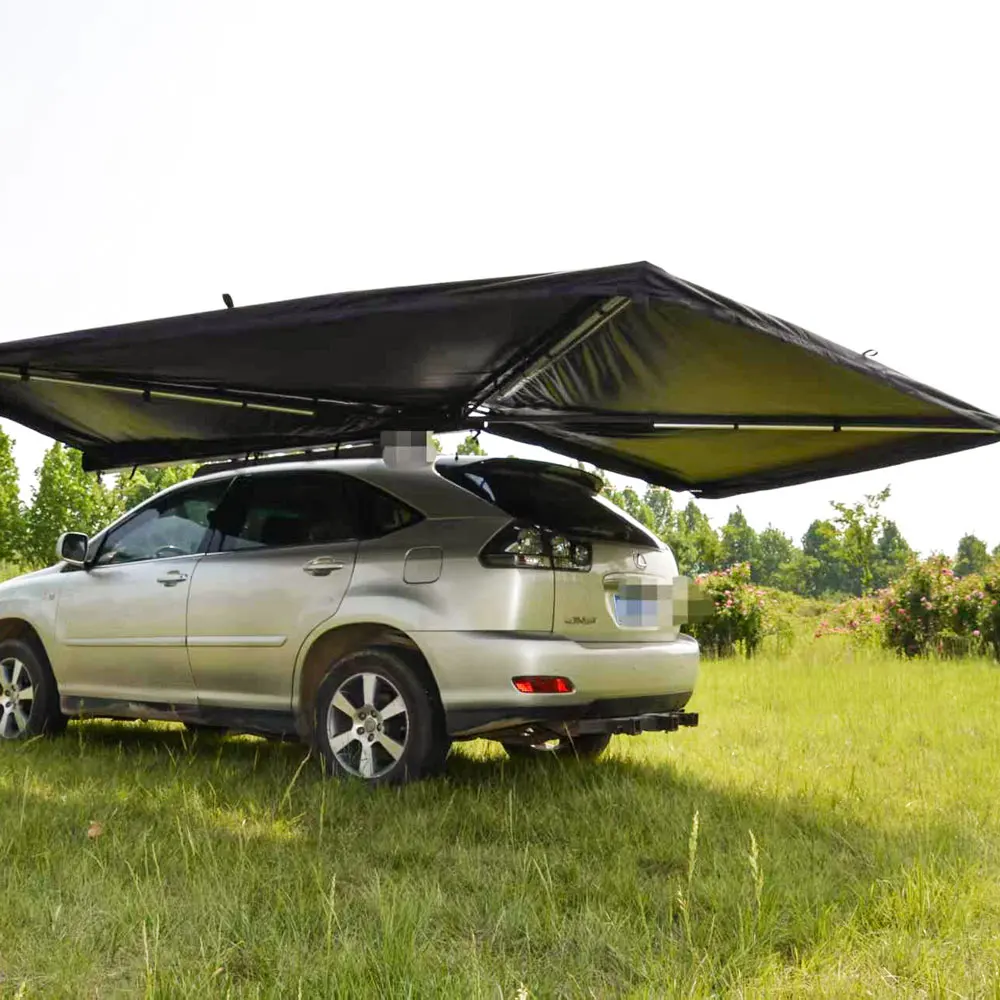 Offroad Camping 600D Oxford Fabric 2.0m Radius 270 Degree Car Side Awning Rtt Tent Box Car Roof Top Tent Rooftop Tent