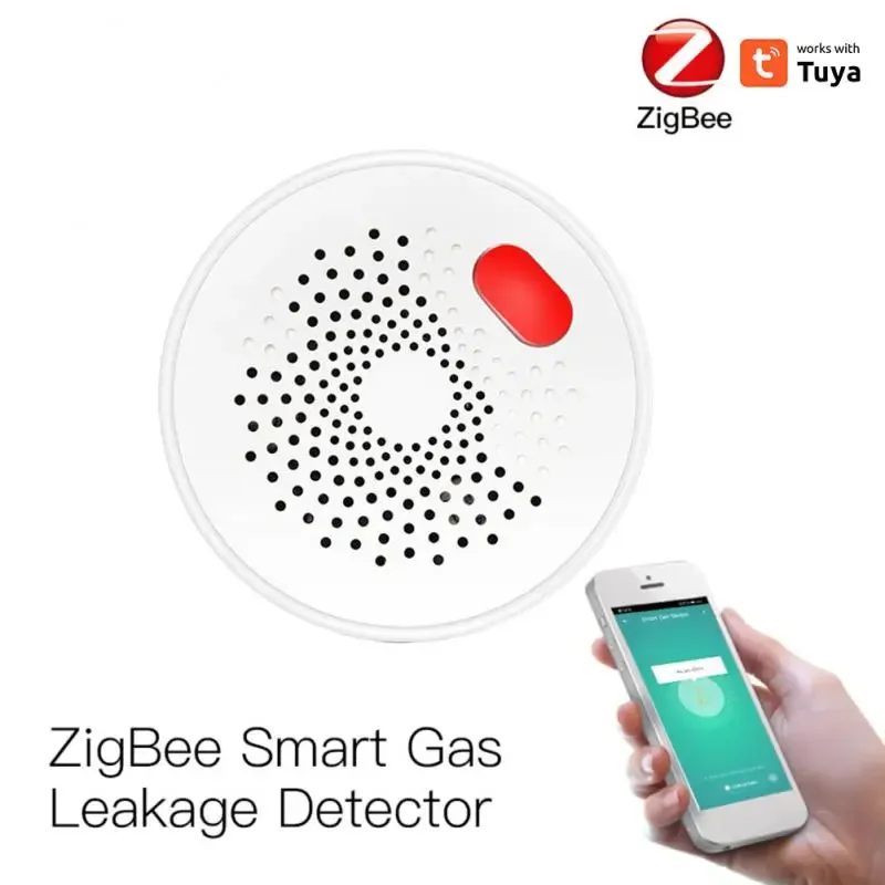 Zigbee Smart Gas Leakage Detector Work With Tuya Zigbee Hub Combustible Natural Alarm Sensor For Security Alarm System