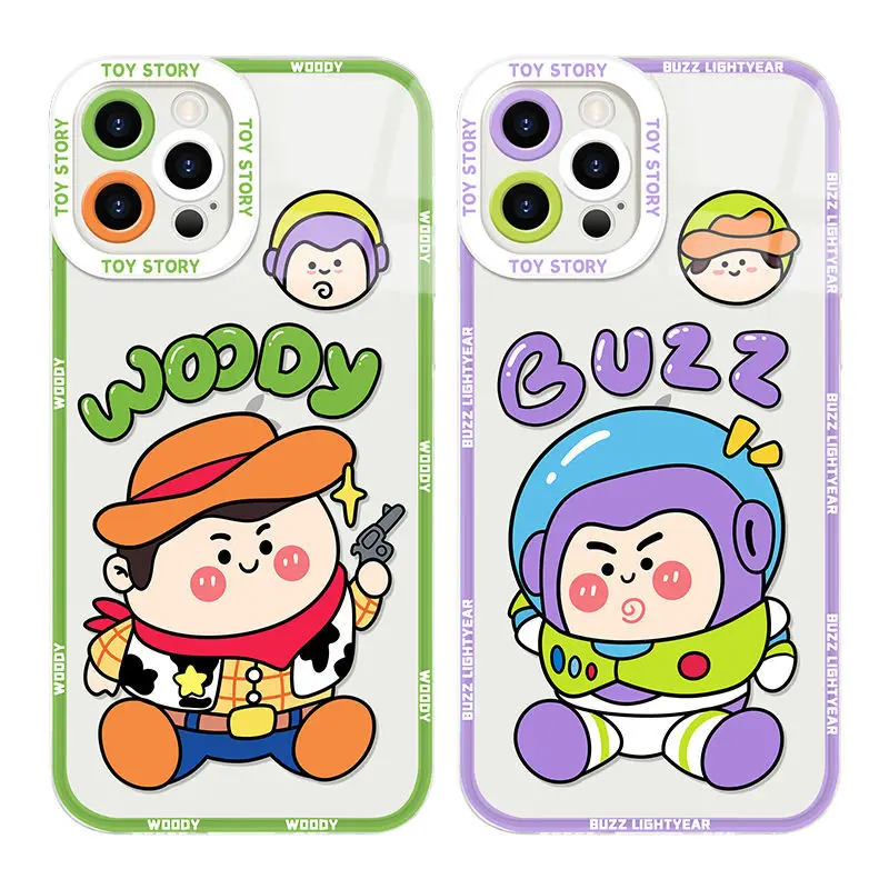 Disney Buzz Lightyear Funda angel eye Silicone phone case For iPhone 14 13 12 mini 11 pro xs max X XR 5 6 7 PLUS Couple Gift