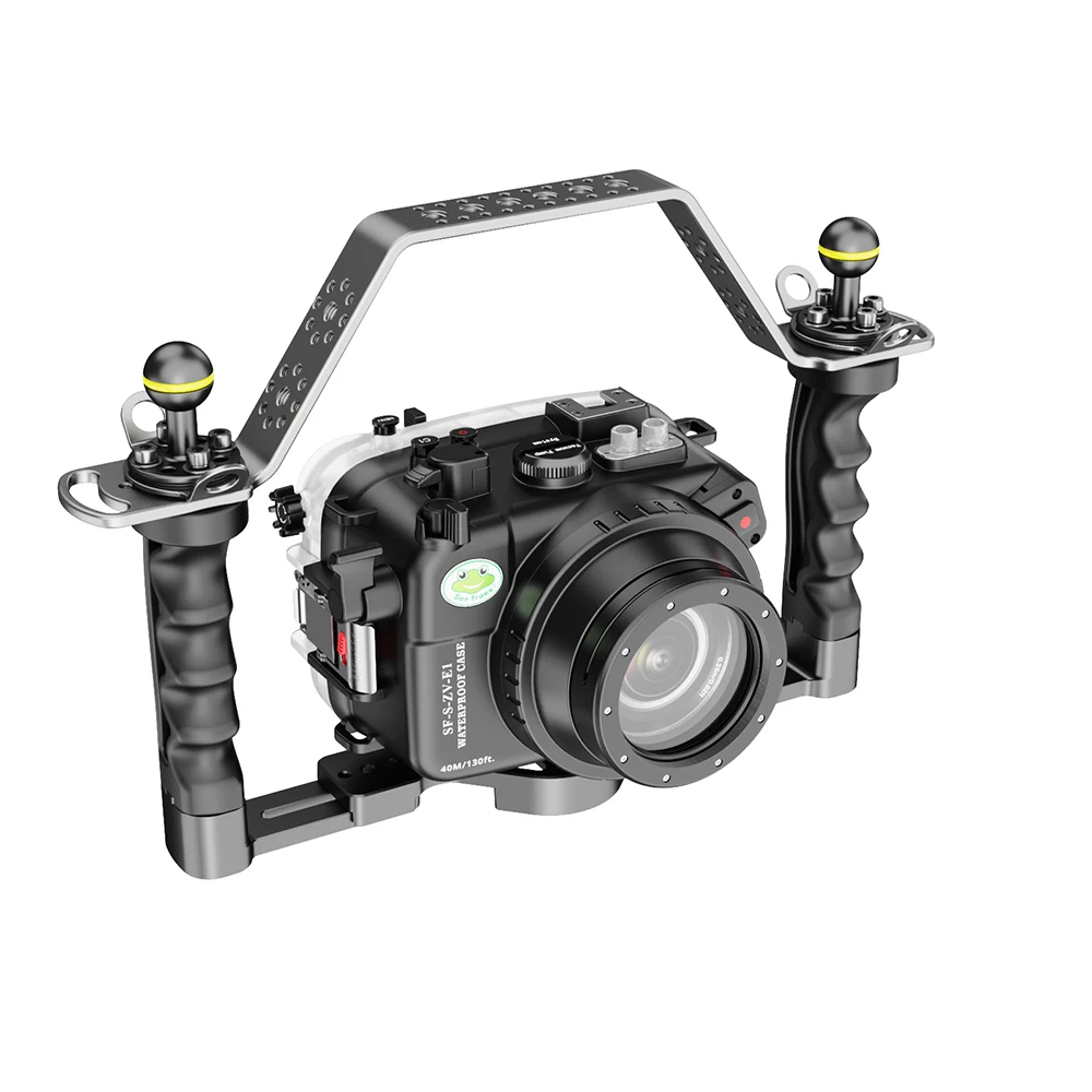 Seafrogs 40meter Underwater Camera Housing With Standard Port For Sony ZV-E1 Waterproof Camera Case90mm 16-50mm 28-70mm 10-18mm