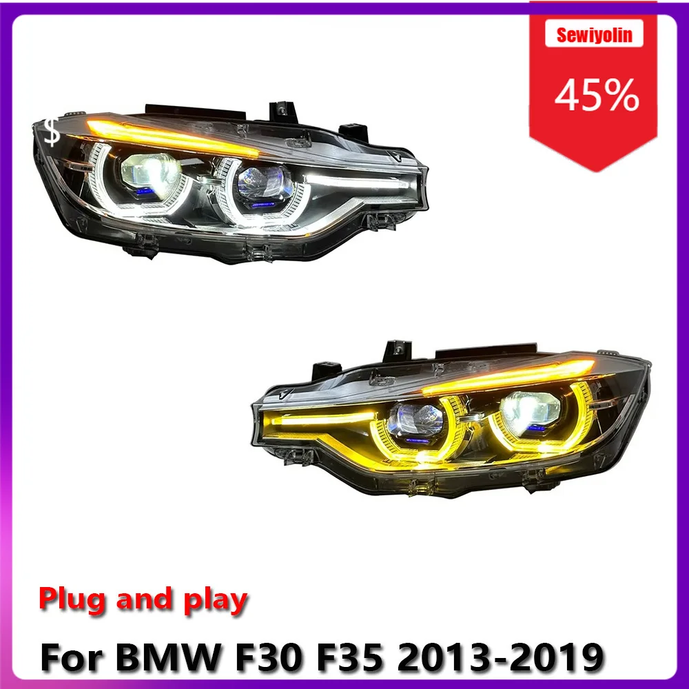 

Car LED Headlight Accessories For BMW F30 F35 2013-2019 Dual-Color Fog DRL Brake Turn Signal Lamp Plug And Play