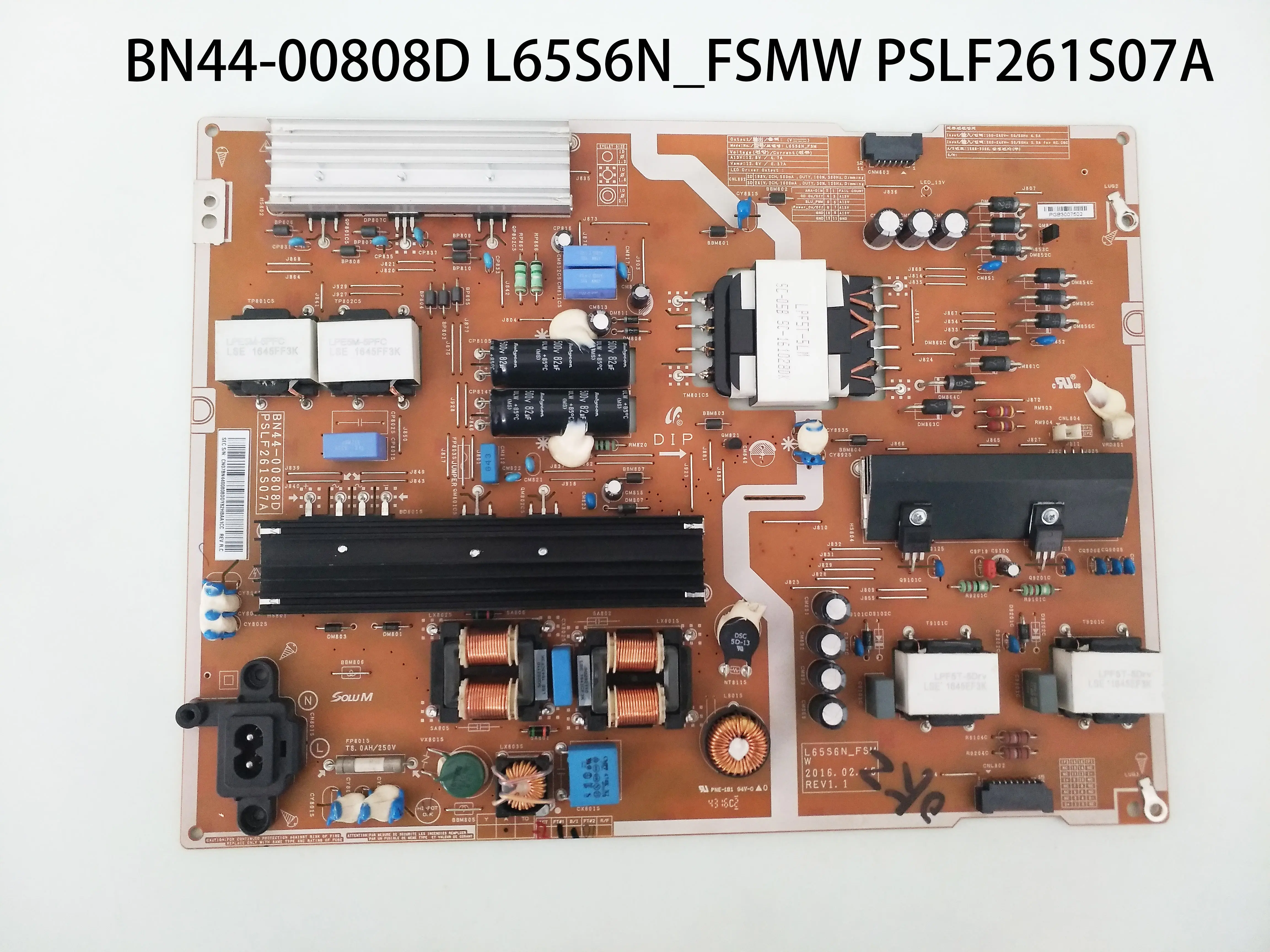 

Power Supply Board BN44-00808D PSLF261S07A L65S6N_FSMW is for UE65KU7000U UE65JU6500K UN60KU630D UE60KU6000 UN65KU6300FXZA TV