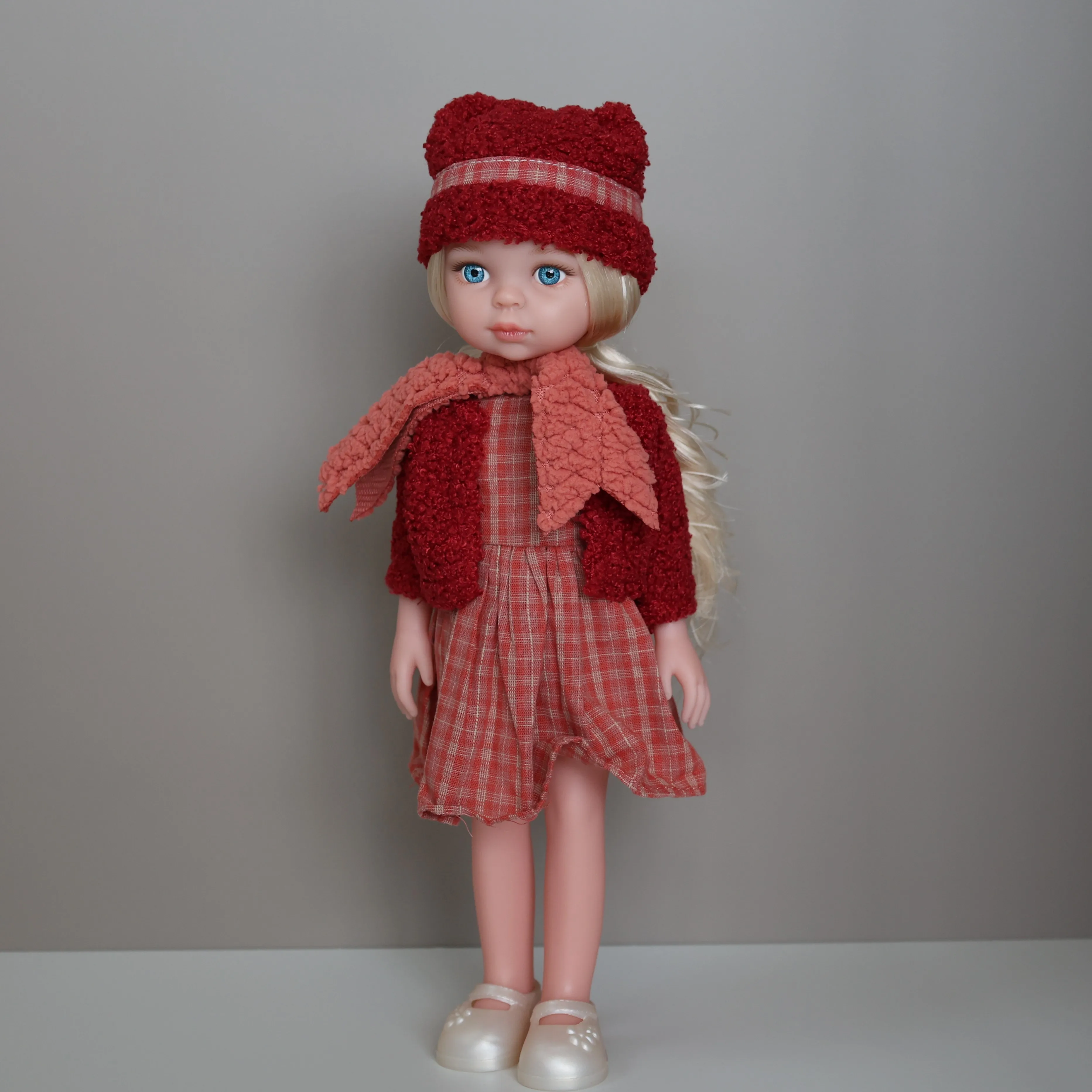 실제와 같은 인형 장난감, 13인치 가동형 소녀 인형 (옷과 신발 포함), 생일 선물