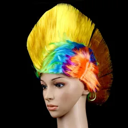 costume Party dress up bar performance headwear LED light cockscomb hair punk wig