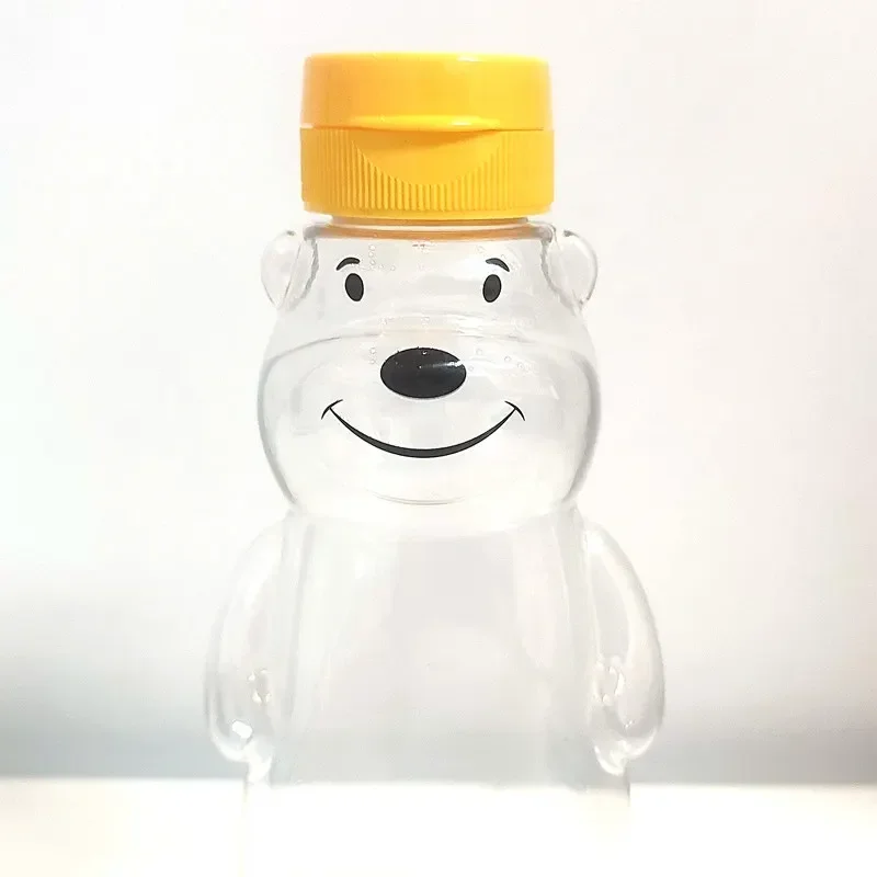 

Lovely Bear Honey Jar 180ml 250g Capacity Plastic Honey Jar With Dripless Cover Beautiful Honey Jars for Wedding Party Gifts