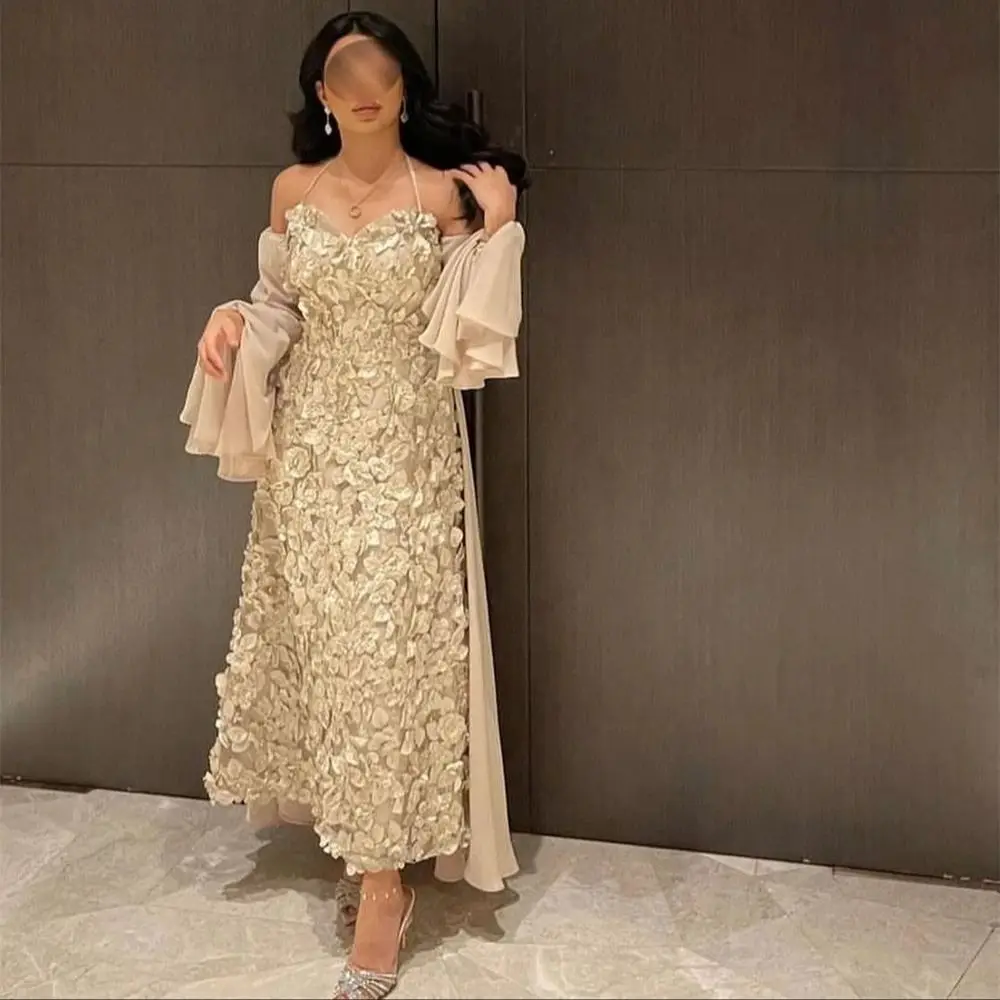 

Lace Floral Sweetheart Long Bespoke Occasion Gown Evening Dresses Pastrol Unisex Jersey Retro Dubai Saudi Arabic Prom Customized