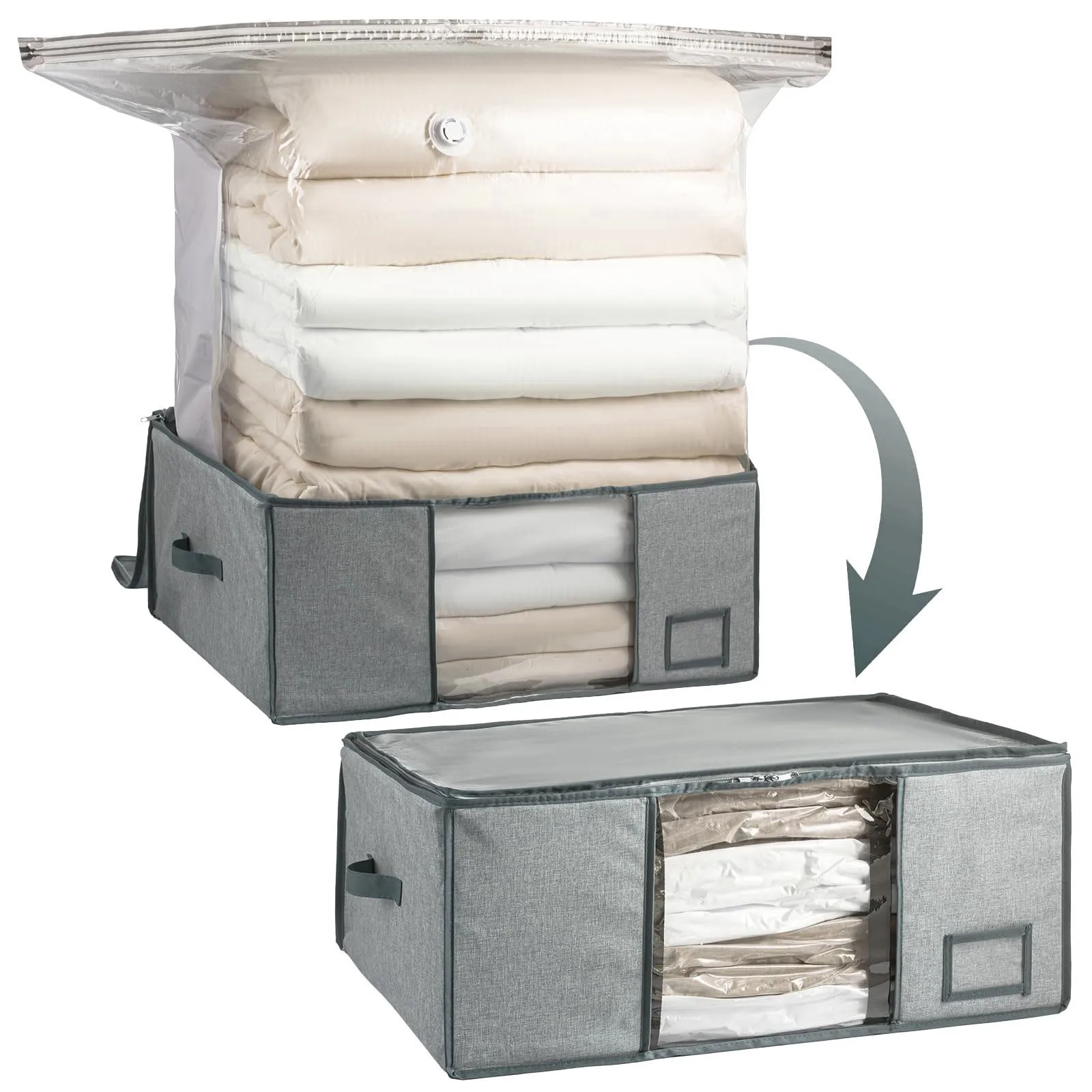 

Новые вместительные экологичные прочные вакуумные коробки для хранения одежды и одеял, экономящие место, для домашнего использования, оптом