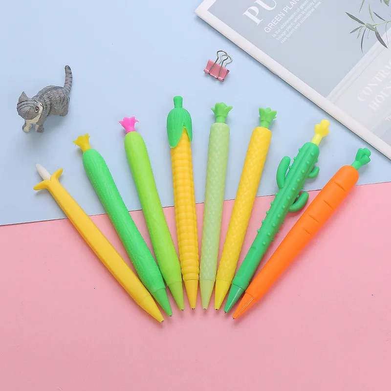 20 Pcs Creative Cartoon Simulation Automatic Pencil 0.5mm Flexible Plastic Movable Pencil Button Pens Wholesale