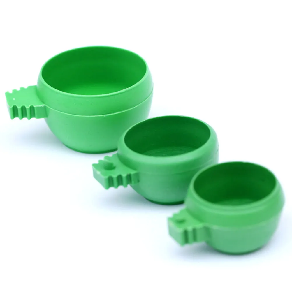 

20 Pcs Bird Supplies Pigeon Feeder Round Design Food Holder Feeding Dish for Parrot Budgie Small Birds Pet Accessories