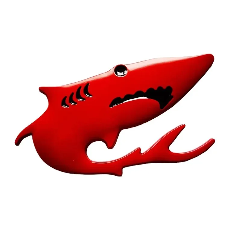 Shark Metal Car Sticker Modified Label 3D Three-dimensional Scratch Cover Personalized Sticke Car Body Stickers Car Tail Label
