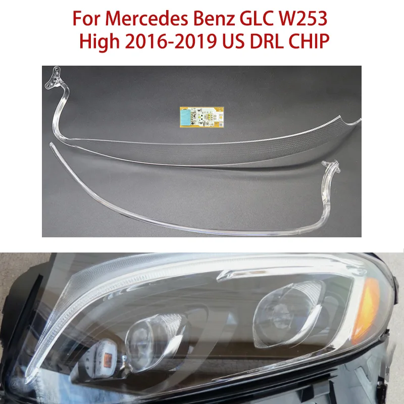 

Lamp Eyebrow Conduit Strip For Mercedes Benz White Light Ballast GLC W253 US Version LED 16-2019 Angel Eye Daytime Car DRL CHIP