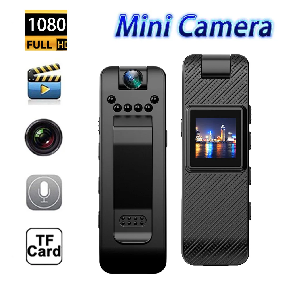1080P Full HD Mini caméra Vision nocturne infrarouge avec écran LED petit Bodycam sécurité intelligente sport DV caméscope voiture DV