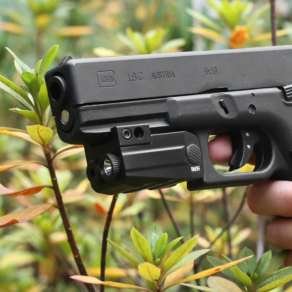 500 Lumens Gun Light Weapon Light Laser Sight Combo Pistol Light with Red/Green Laser Tactical Flashlight Gun Flashlight Airsoft