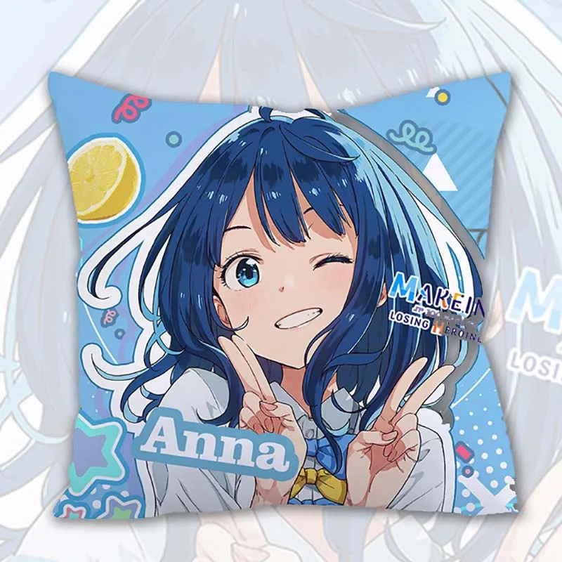 Anime Makeine Too Many Losing Heroines Anna Yanami Pillow Covers Cartoon Pillowcase Home Double-sided Printing Cute Cushion Cove