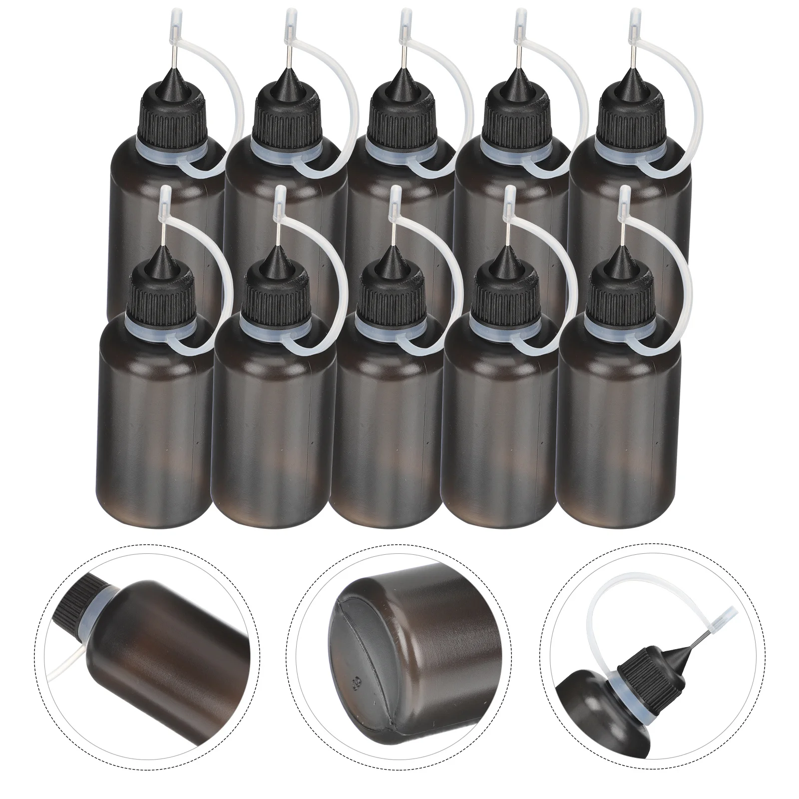 

20Pcs Pointed Nozzle Oil Bottles Plastic Squeeze Bottle Leakproof Lid Durable Applicator for Sewing Machine Bike Engine Oil