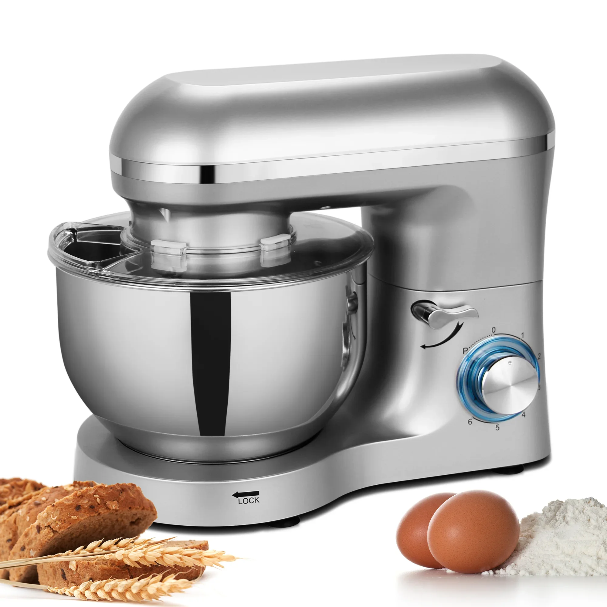 Stand Mixer 1400W Food Mixer Bread Blender with 6.2L Stainless Steel Bowl Dough Hook Mixing Beater planetary mixers