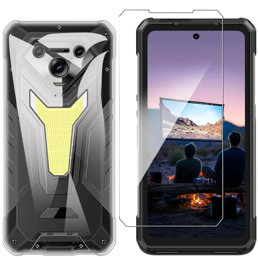 غطاء زجاجي + سيليكون 2 في 1 لهاتف Ulefone Armor 34 Pro 34Pro 6.95 بوصة واقي شاشة من الزجاج المقسى لهاتف Ulefone Armor 34 #2