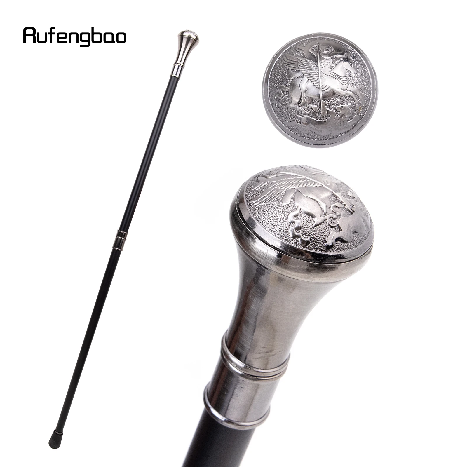 Greek Mythology Hercules Totem Relief Walking Cane Fashion Walking Stick Gentleman Luxury Crosier Knob Walking Stick 93cm