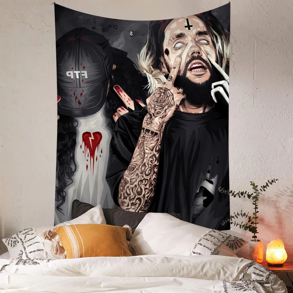 Suicideboy Singer Cartoon Tapestry Art Science Fiction Room Home Decor Art Home Decor