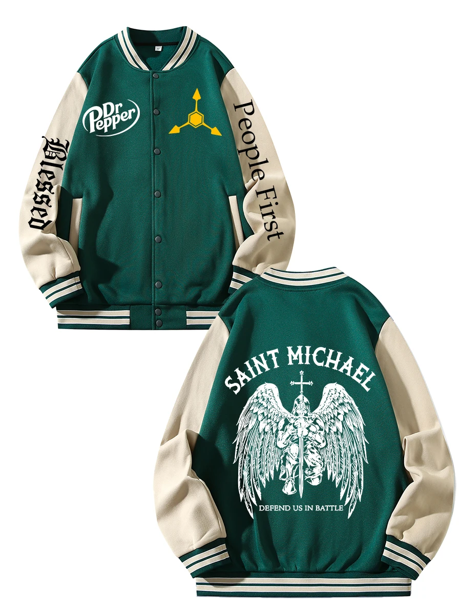 

Черная, синяя, зеленая, двусторонняя бейсбольная куртка унисекс с рождественским принтом XS-XXL, уличное пальто, теплая флисовая мягкая куртка