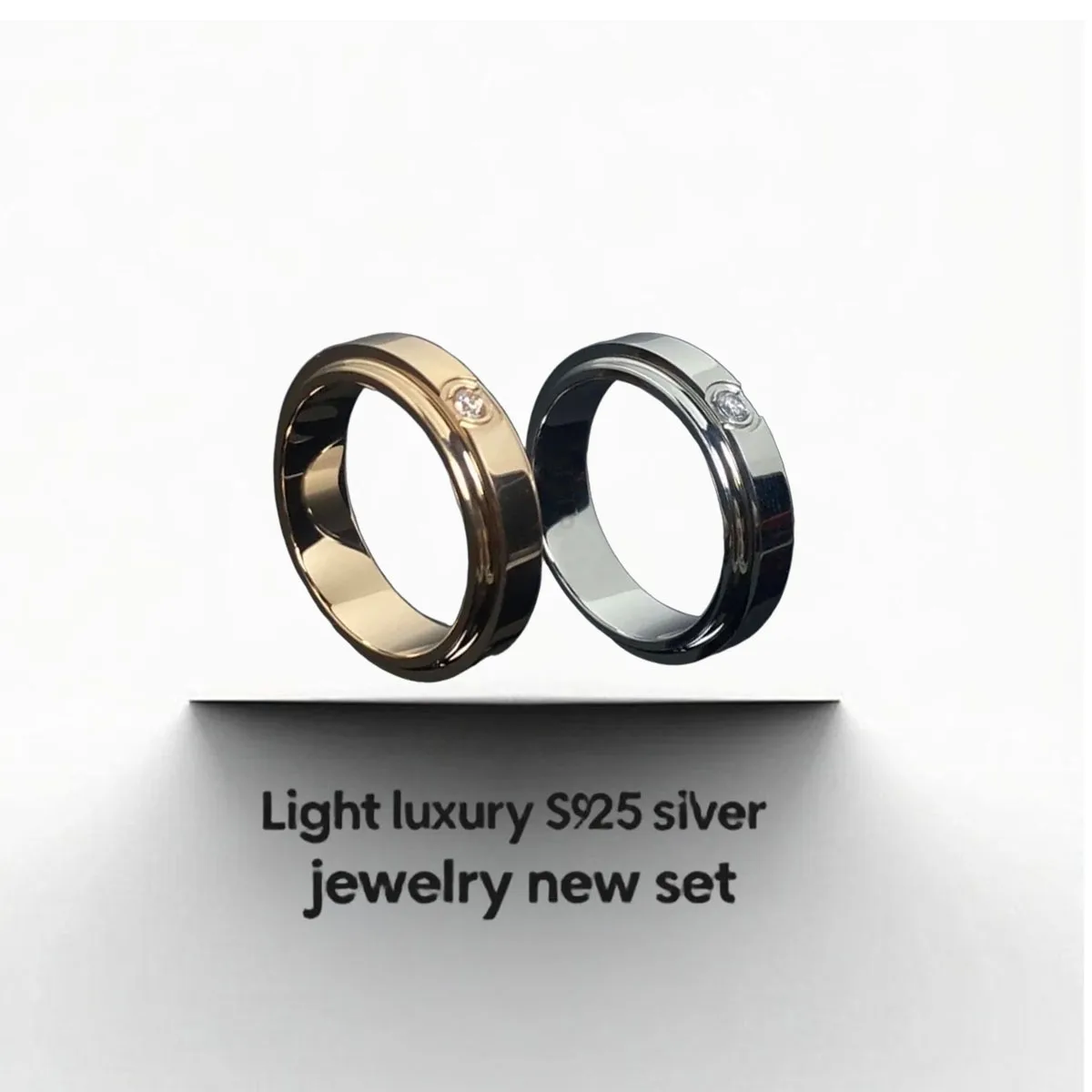 

2025 Light Luxury Exquisite S925 Zircon Silver Jewelry Ring with Simple Design Suitable for Couples in Various Occasions