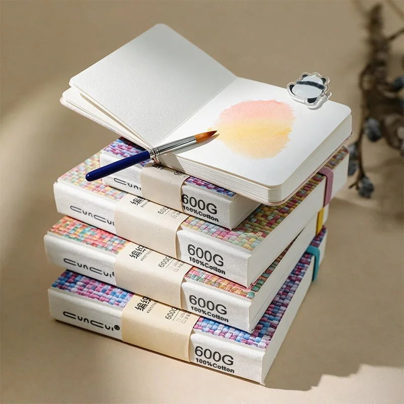 Acrylic Marker Sketchbook 8x8/12x12cm 600G Cotton Seamless Butterfly Bound Square Paper Pad Portable Travel Drawing Art Supplies