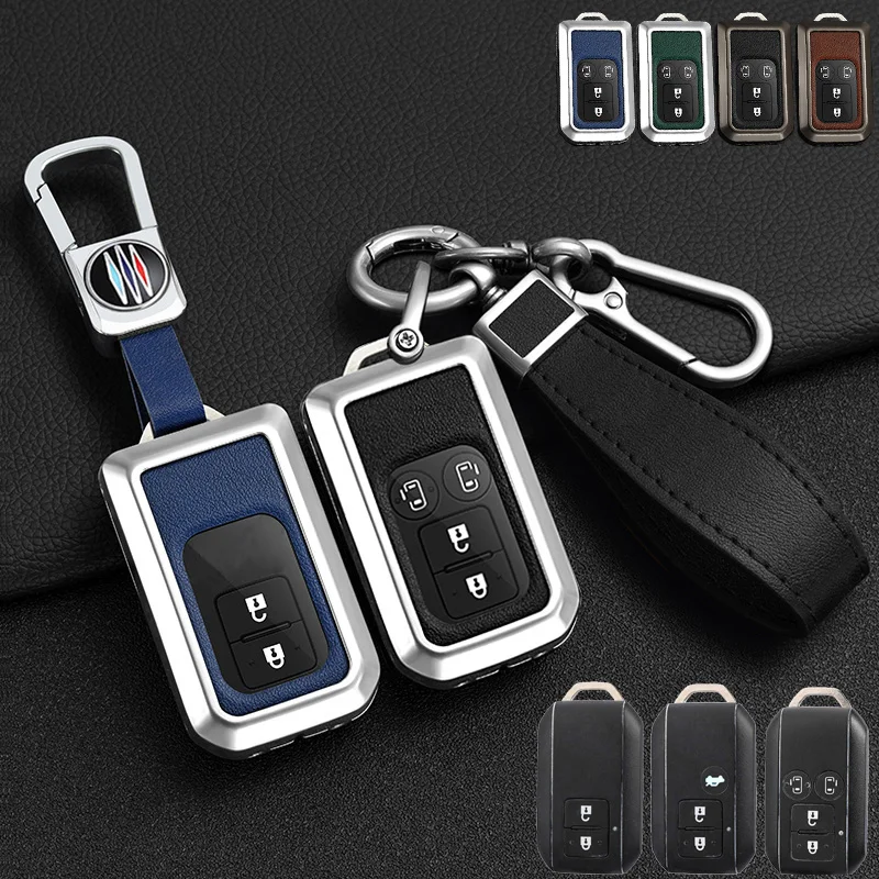 

Zinc Alloy+PU Leather Car Key Case For Suzuki Ignis 2020 Ertiga Swift 2021 2017 2018 Wagon R Monopoly Remote Keyless Key Cover