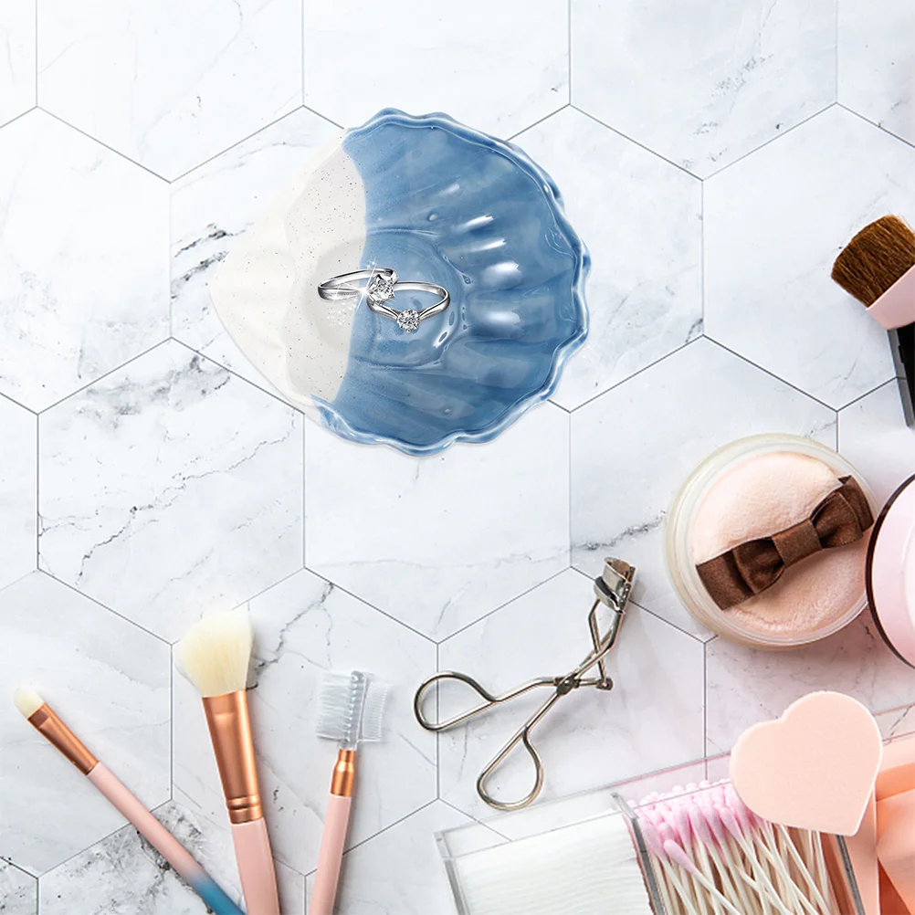 

Ceramic Jewelry Storage Plate Chic Leaf Shape Jewelry Holder Display Tray Decorative Ring Necklace Dish Necklace Storage Plate