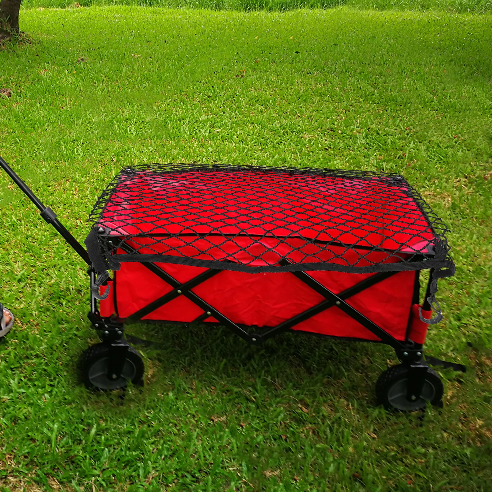Cargo Netting Collapsible Wagon Extended Cover Black Camping Trolley Accessories