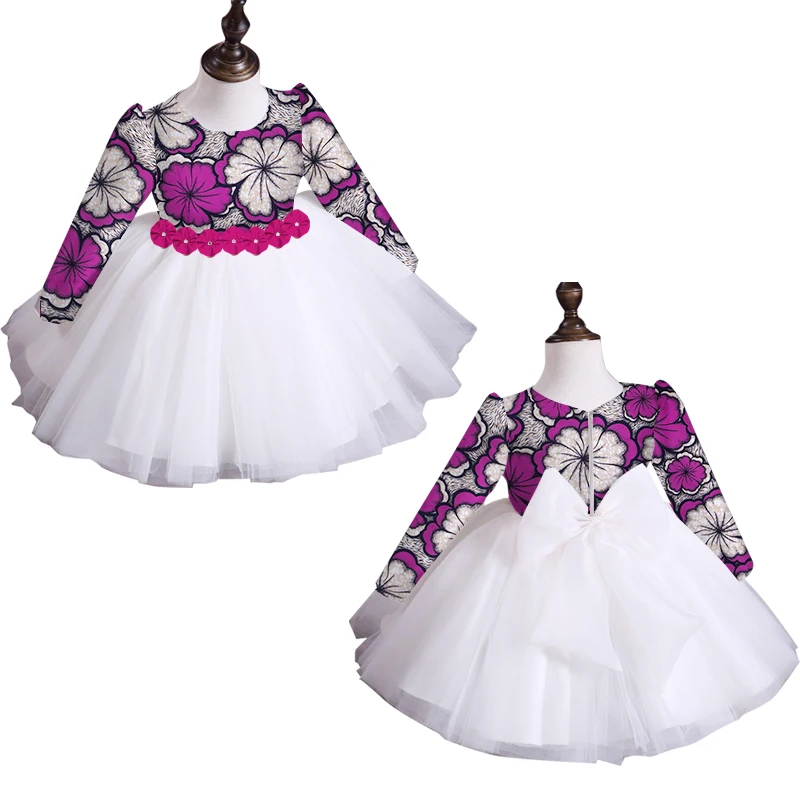 

New Summer Africa Children Clothing Dashiki Cute Girls Dresses Bazin Riche Sweet African traditional clothing WYT115