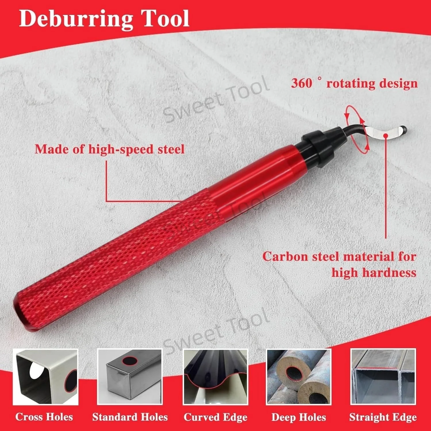 Deburring Tool Set RB1200 Series with 1/10/11 Swivel Blades Burr Removal Reamer Tool for Metal Resin PVC Plastic Copper 3D Print