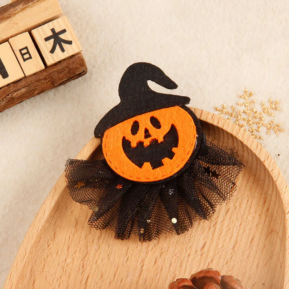 

4Pcs Halloween Hair Clips Fabric Metal Hairpins for Women Party Cosplay Gothic Cute Creative Hair Accessories