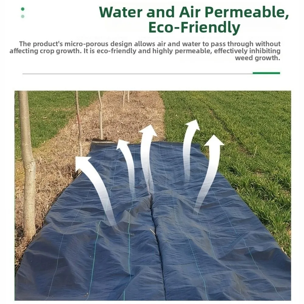 Practical Black Weeding Cloth Multi-size Thicken Weed Barrier Fabric Anti Aging Permeable Weed Control Mat Gardening Tool