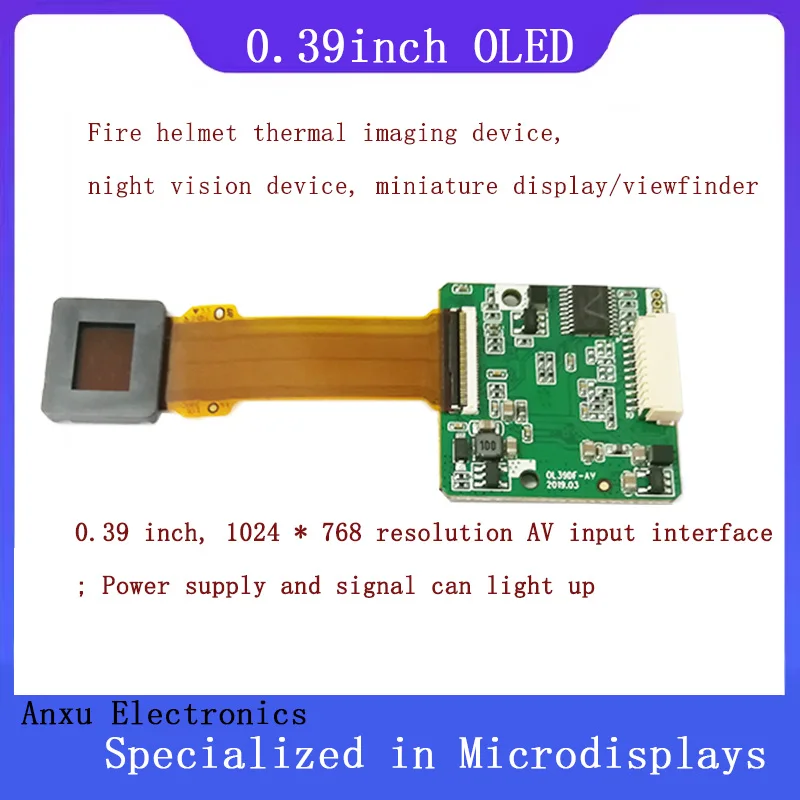 

ECX334AF 0.39 Firefighting Helmet Thermal Imaging Microdisplay Night Vision Micro Display Module