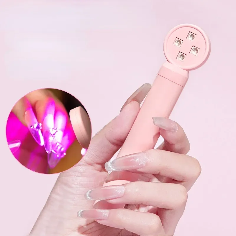 Draagbare Uv Led Lamp Voor Gel Nagels 4 Leds Nagel Droge Lamp Usb Opladen Snel Droger Vingers Teennagels Uv Gel Nagellak Salon 12W