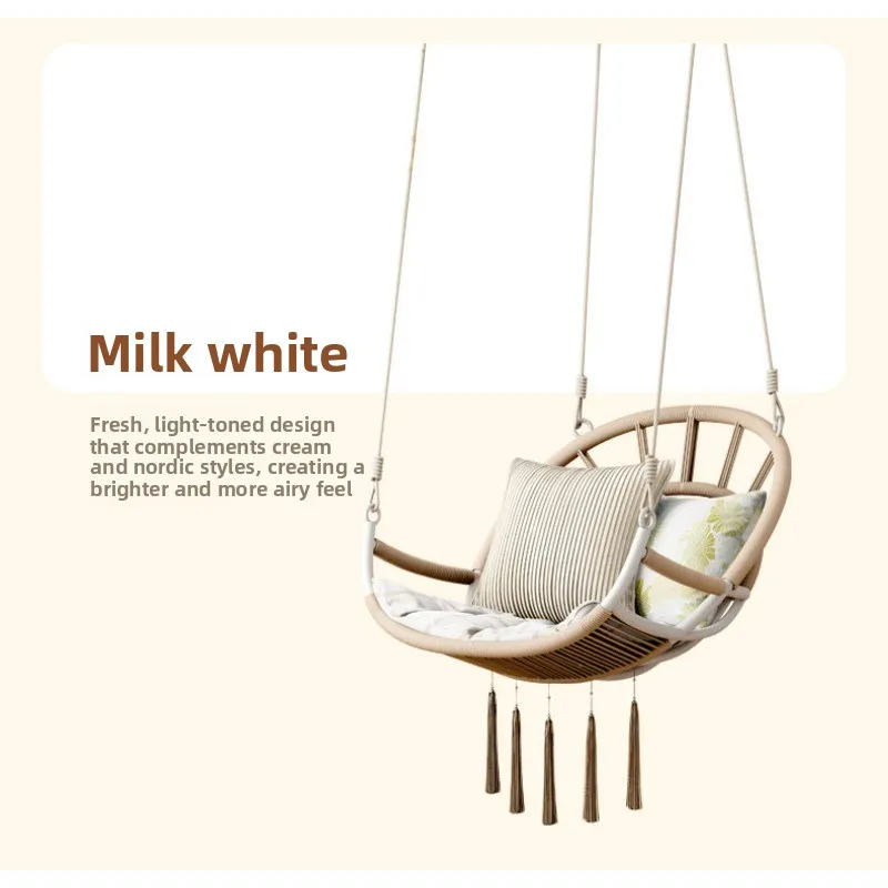 Swing Hanging Reclining Chair Household, Hanging Basket  Indoor Swing Adult Leisure Garden Swing Hanging Orchid