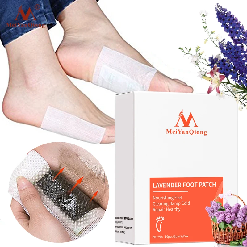 10PCS Lavender Nourishing Repair Foot Patch Nourishing Feet Improve Dry Skin Health Care Improve Sleep Quality Detoxification