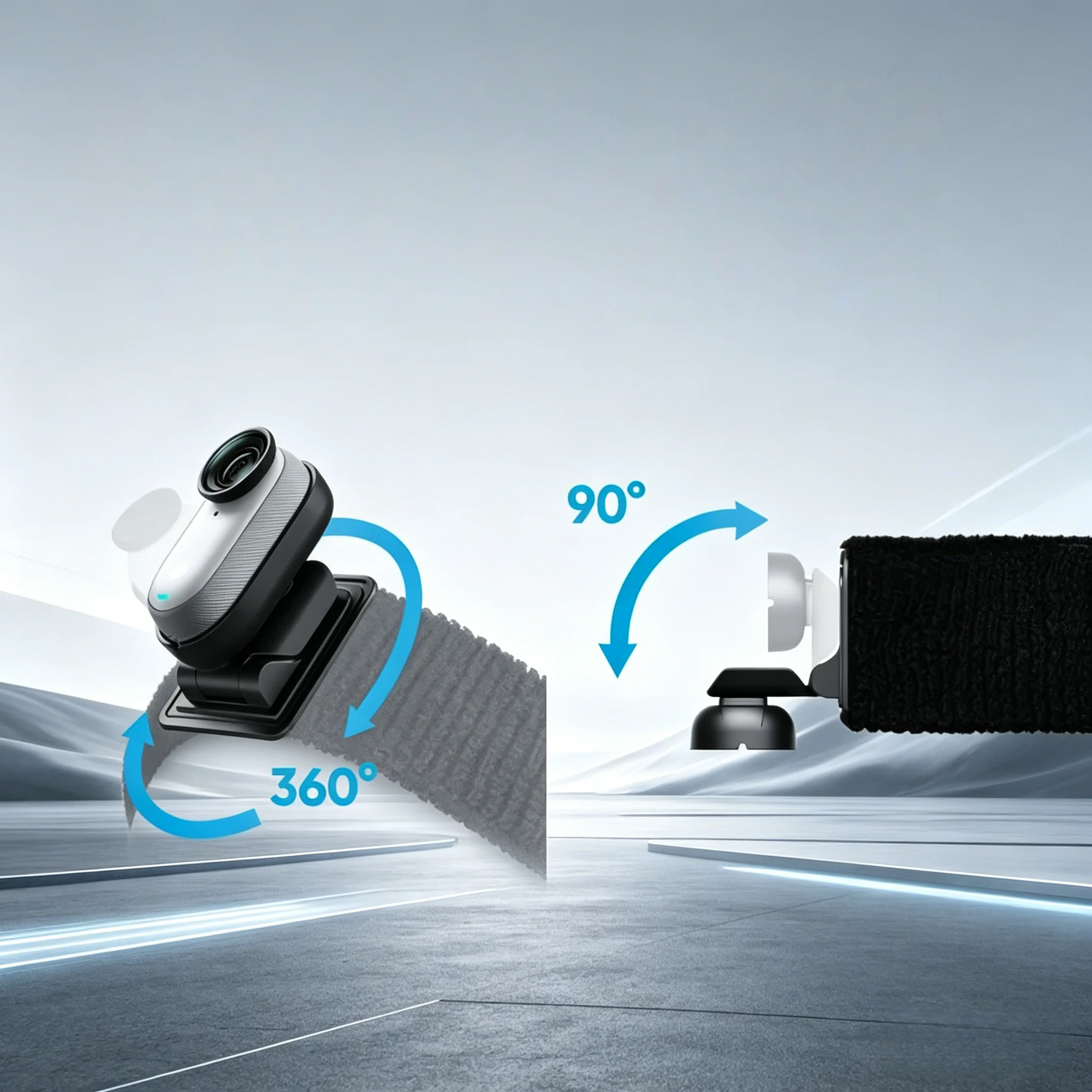 

Регулируемый ремешок для камеры Insta360 GO 3/GO 3S, 360 ° Вращающаяся подставка, ремень для крепления на голову для съемки от первого лица (POV)