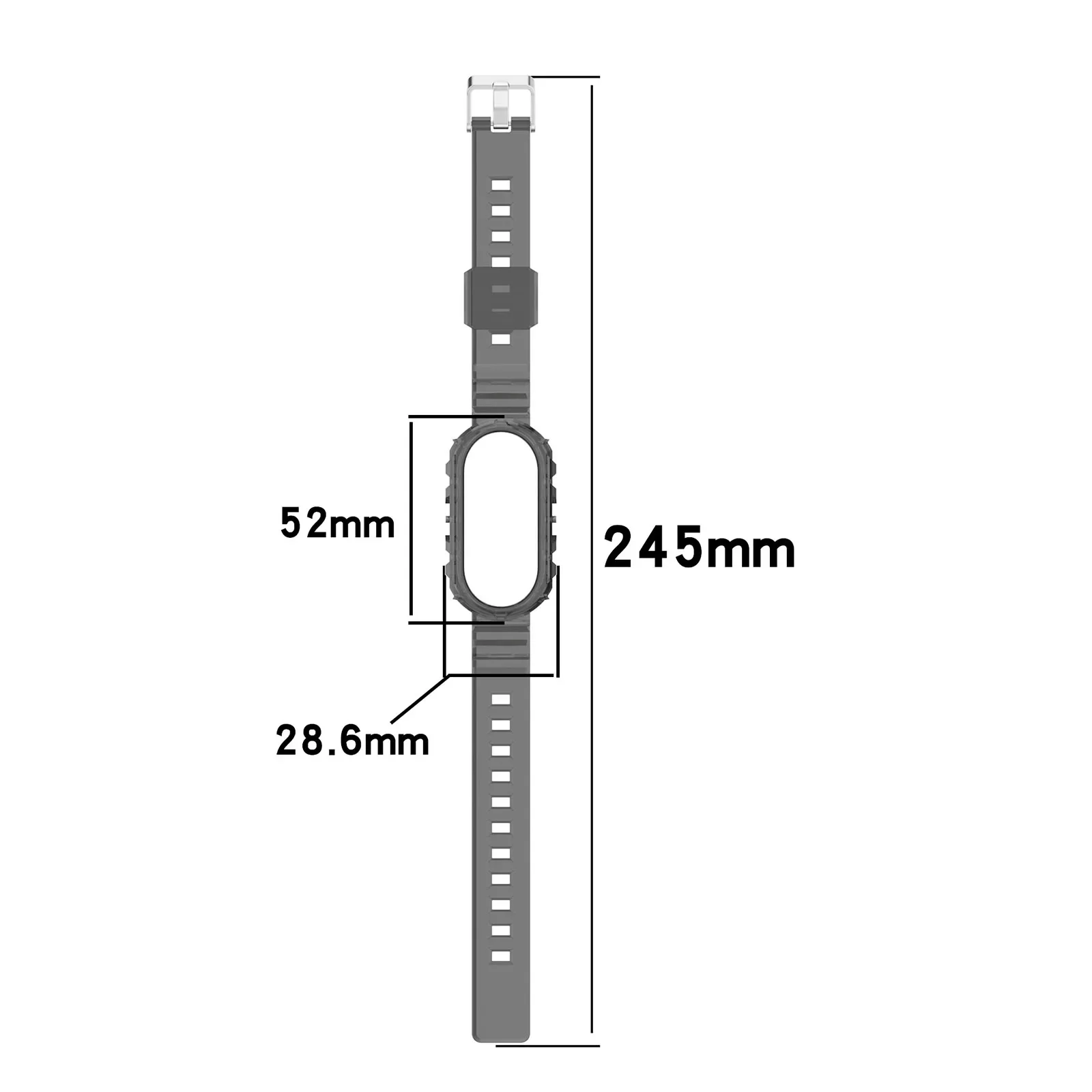 TPU Strap for Xiaomi Mi Band 9 Wristband Transparent Bracelet Replacement Strap Accessories for Xiaomi Miband 8